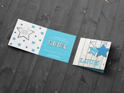 geboortekaartje sterren