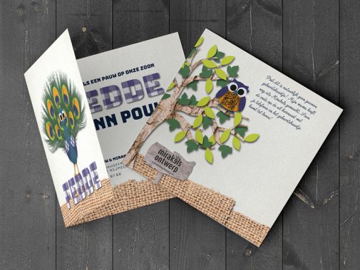 geboortekaartje pauw